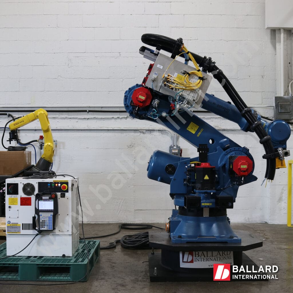 FANUC used industrial robot R-2000iC/210F with R30iB Plus Controller under power right facing view F267655