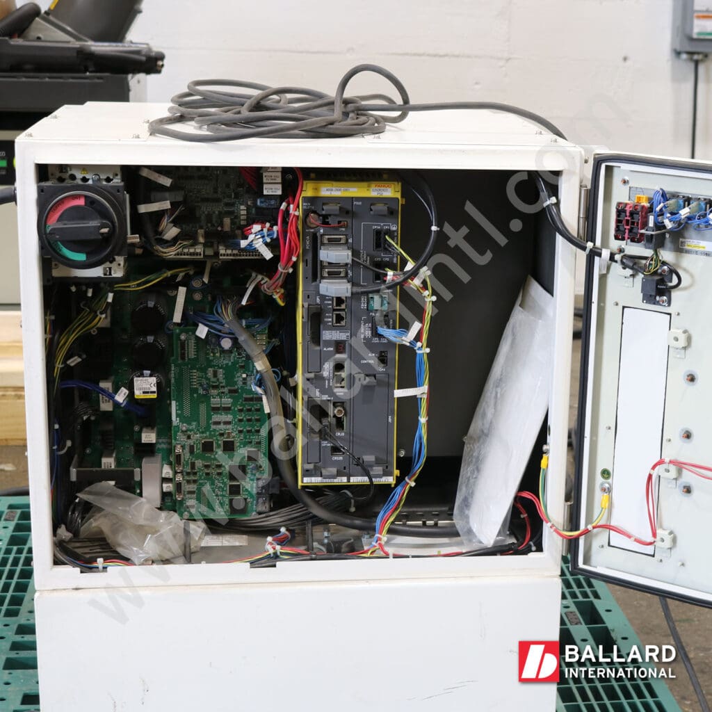 FANUC used industrial robot R30iB Plus Controller inside view of cabinet for R-2000iC/210F