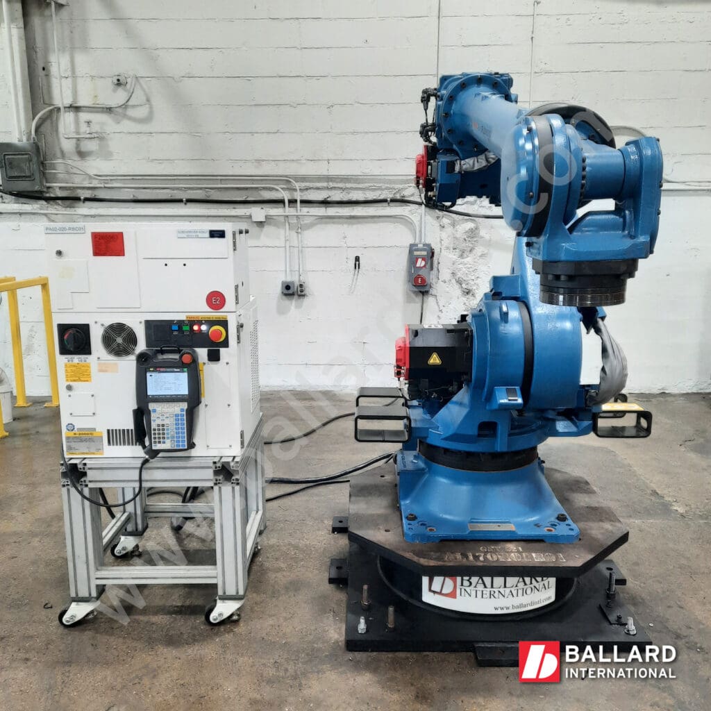 FANUC R-2000iC/125L Complete Used Industrial Robot System with R30iB Plus Controller and teach pendant under power F265563