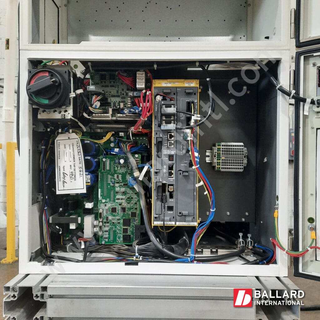 FANUC R30iB Plus Controller for R-2000iC/125L complete used industrial robot system off power inside view F265563