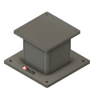 Fanuc ARC Mate 100iD, 120iC, 120iD, M-10iD, M-20iA, M-20iB & M-20iD - 300mm Height - Square Robot Mounting Base Plate